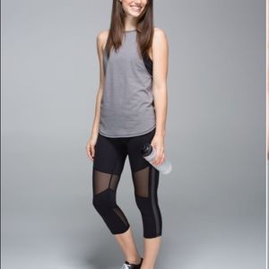 Lululemon Mesh With Me Crop Black